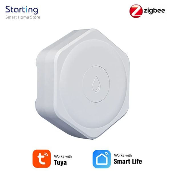 Acessórios ZigBee Tuya Detector de vazamento de água Desening Sensor de água de inundação Detector de vazamento de água para casa Segurança de segurança de alarme remoto Sensor