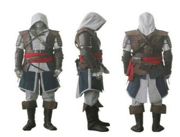 Bandeira preta Edward Kenway Cosplay Costume inteiro conjunto personalizado 3809263