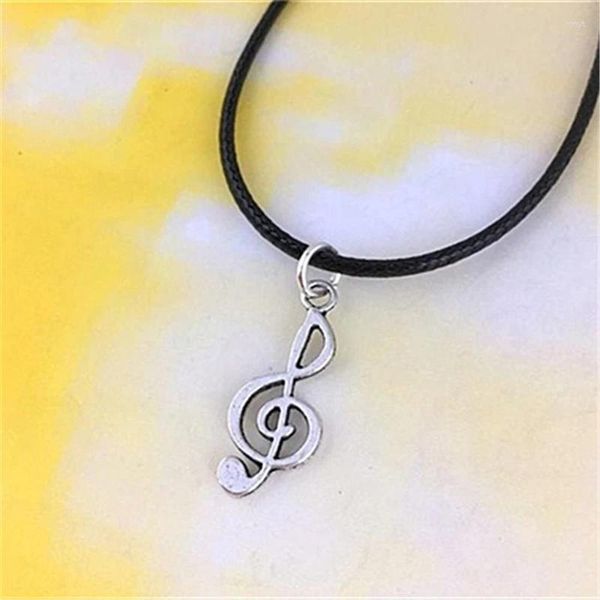Anhänger Halsketten Treble Clef Choker Halskette Musiker Geschenk für Sänger Musikliebhaber Accessoire Lehrer Juwely