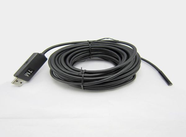 2m 5m 7m USB Mini Su Geçirmez Araç Endoskopio Tüp Mini Kamera 7mm Çapı lens 6LED USB Endoskop Borescope5986743