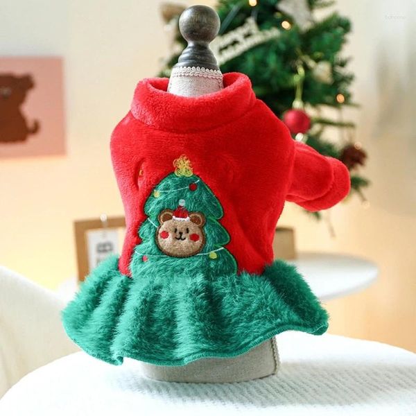 Hundekleidung Weihnachtsbaumkleid für Jungen oder Mädchen Hunde Innen- und Außenrock -Rock Haustier