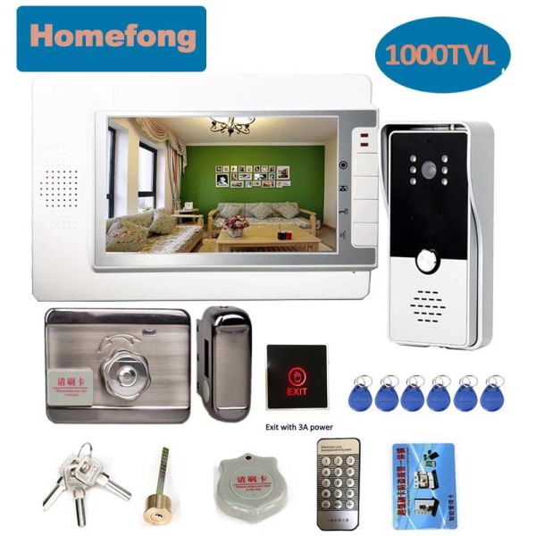 Intercom DragonsView 7 -Zoll -Video -Intercom -System für Security Security Door Lock Video Door Phone Unlock Talk