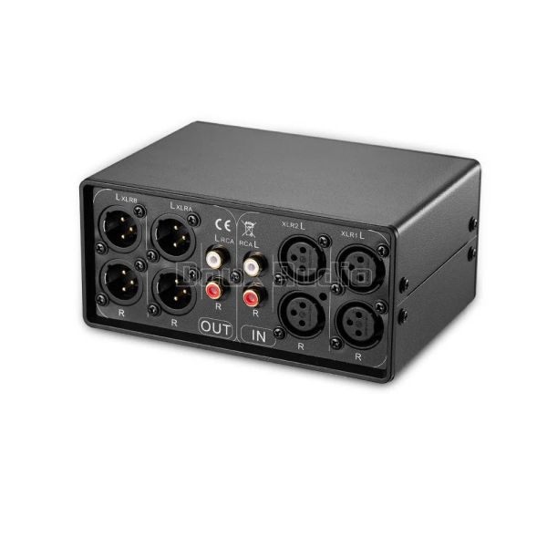 Verstärker 2in2out XLR ausgeglichen / unausgeglichenes Stereo -Konverter Audio Selector Box Passive Vorverstärker