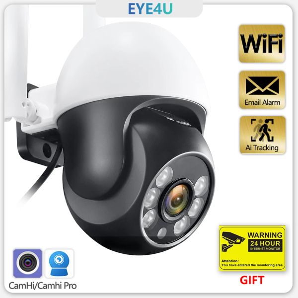 Telecamere Camhi IP Camera P2P 1080p HD WiFi Color Night Vision Vision Auto Tracciamento Sorveglianza Webcam Monitor di sicurezza per esterni per Camhipro App