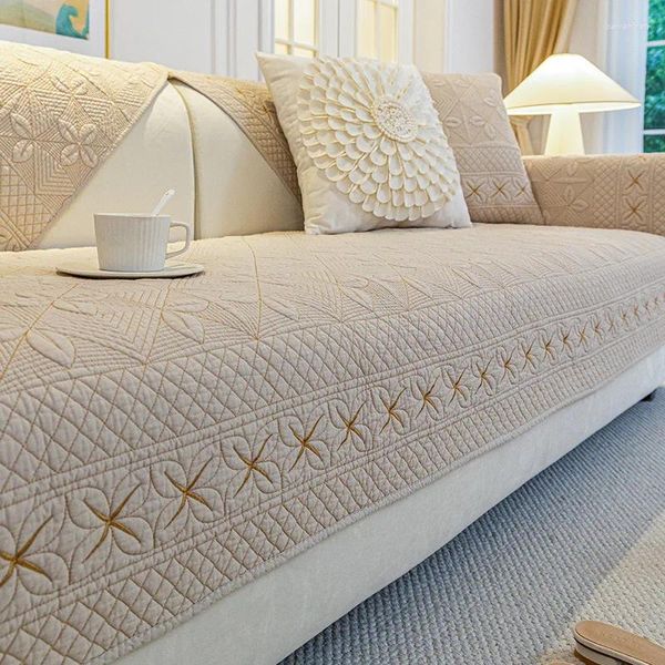 Крышка стулья хлопковые вышивные диваны для гостиной зима теплые не скользящие диваны подушка северно-образное диван