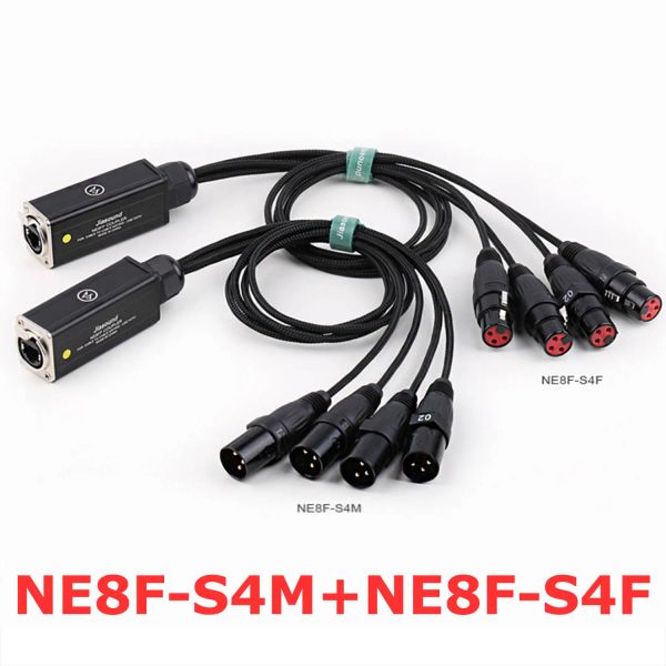 Accessoires XLR Audio Snake 4 Channel 3 Pin Multi -Network -Ausbruch für Bühnen- und Aufnahmestudio weibliche männliche Kabelbühne Audio NE8FS4M