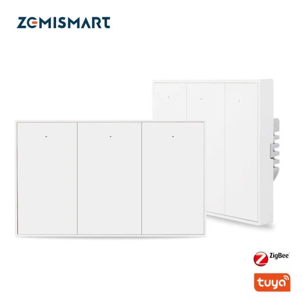 Intercom Zemismart Tuya Zigbee Smart Wall Light Switch Button Treamptor без нейтрального приложения Smart Life Alexa Google Home Control