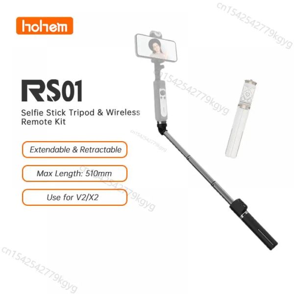 Monopods hohem rs01 3 em 1 extensível slowie slowie slowie retrátil estável design compacto kit de controle remoto de tripé para isteady v2 x2