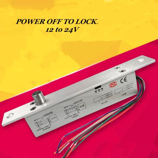 Lock DC 12 V 24 V Elektretrutzelsperre Edelstahl Latch Latch Lock Off Off Lock Power Ein eingeschaltet, um die Sicherheitsschloss für elektrische Streik zu entsperren