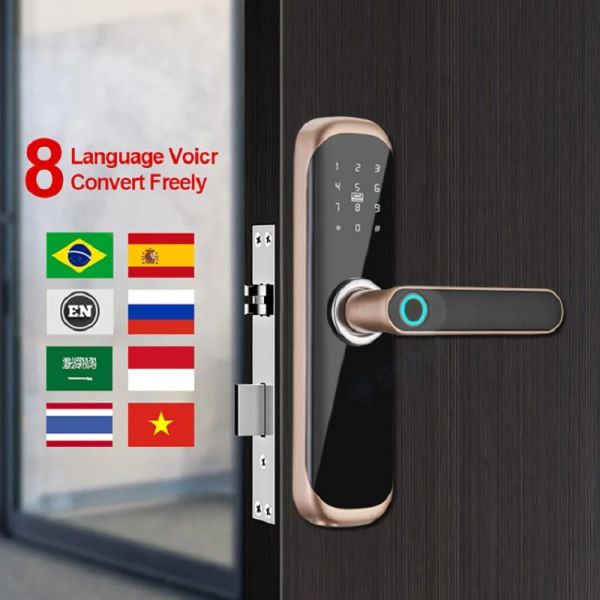 Blocca Yoheen Electric Fingerprint Hands Wireless Smart Digital Door Lock con codice RFID NFC Card e Tuya App WiFi Sbloccante remoto