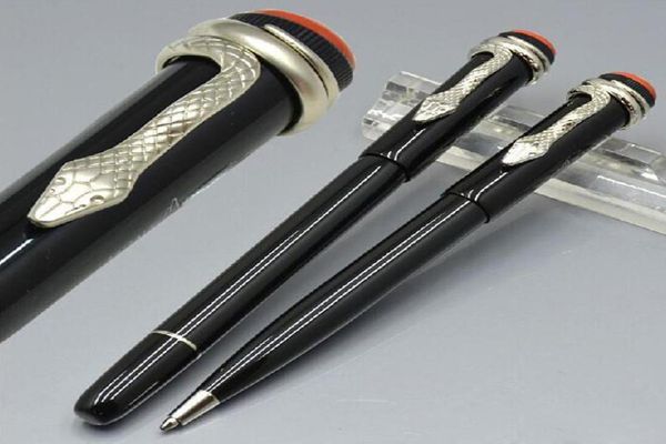 Famous Pens Heritage Series Red Classic Black Resin Special Edition Roller Ball Pen com exclusivo Snake Clip9336689