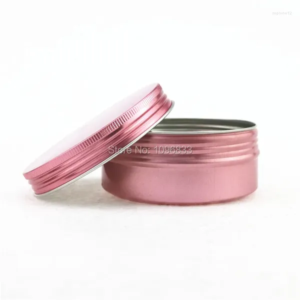 Garrafas de armazenamento jarra de alumínio rosa de cor 150g 150 ml Pot de alumínio