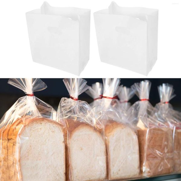 Borse da stoccaggio tote borse da forno manico di merce manico di plastica manici di brindisi in toast pane bianco