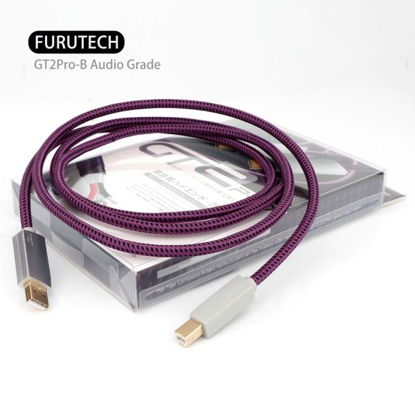 Ausrüstung Furutech GT2PROB Audio Grade USB -Kabel AB -Typ Kristall Kupfer Goldplattiert Fieber Audio USB2.0 Kabel