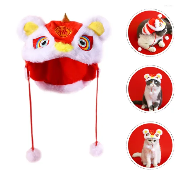 Vestuário para cães colwartear traje chapéu vestido de cocar decorativo cachorrinho halloween gato gato bap festa acessórios de crochê