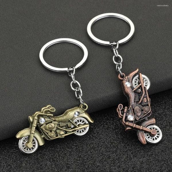 Chaveiros de imitação fofa de motocicleta chave criativa mini metal modelo pendente de carros de moda de moda acessórios