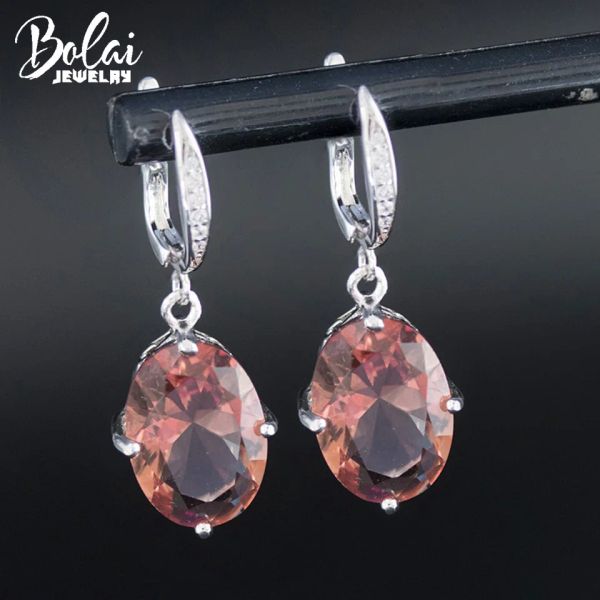 Orecchini Bolai Colore che cambia Orecchini di chiusura Sultanit 925 Sterling Silver Ov 14*10mm Creato Diaspore Zultanite Gemstone per il regalo delle donne