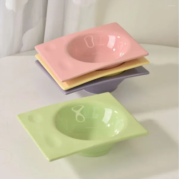 Schalen unregelmäßige Form Keramik Snack Dessertplatten Konditoren Restaurant Solid Color TableWare Pasta Steak Salat