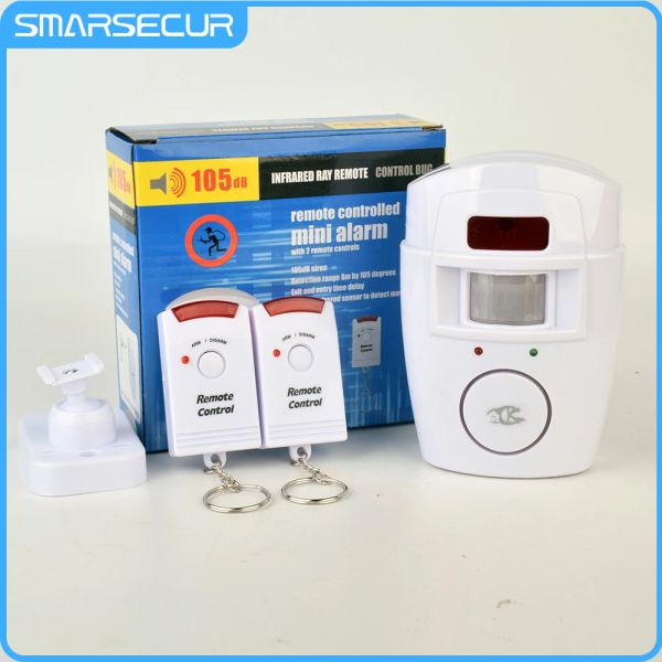 Kits home home smart wireless home security pir alert de alerta infravermelho sistema de alarme antitheft Detector de movimento alarme 105db sirene