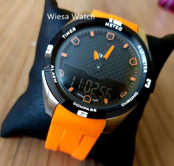 Wirist Watch Ttouch Uzmanı T091 Yarış Mavi Dial Chronograf Kuvars Mavi Kauçuk Kayış Dağıtım Toka Erkekler Men2797994