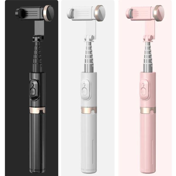 Steuert drahtlose Bluetooth -Selfie -Stick -Stativ -Aluminium -Legierung ein angepasster Selfie -Rod mit Telefonhalter für iPhone 14 13 12 XS Samsung