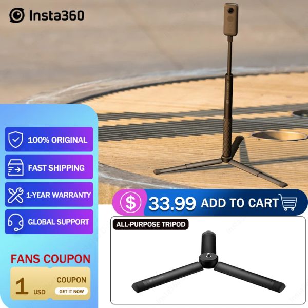 Monopods Insta360 Tripod Acessórios originais Tripé Compatibilidade Insta360 X3/One RS/Go 2/One X2/One R/One X/One