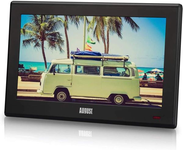 Игроки August DA100D 10 -дюймовый портативный телевизор с FreeView Digital LCD Car Television для DVBT/DVBT2 Поддержка USB SD/TF Card MP4 H.265