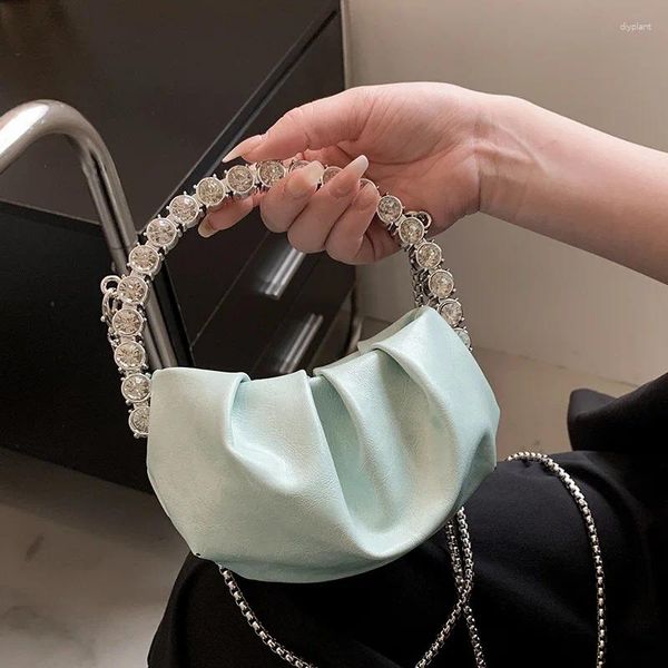 Abendtaschen Mini Schulter für Frauen 2024 Kettendesign Luxus -Handtasche mit Diamond Frau und Geldbörsen SAC A HAUPT FEMME