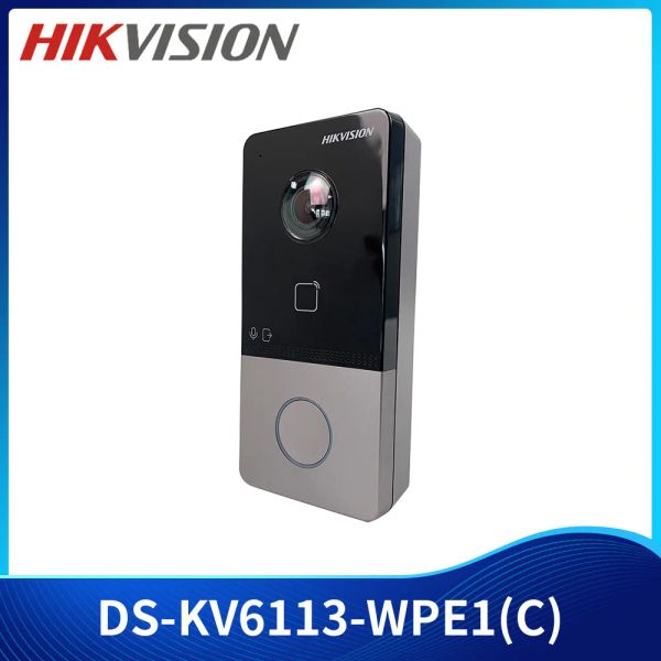 Telefon Hik Smart Home Doorbell IP Poe, WiFi Kapı İstasyonu, Kapı Telefonu, Kilidini Açma Video İntercom DSKV6113WPE1 (C) Deurbel