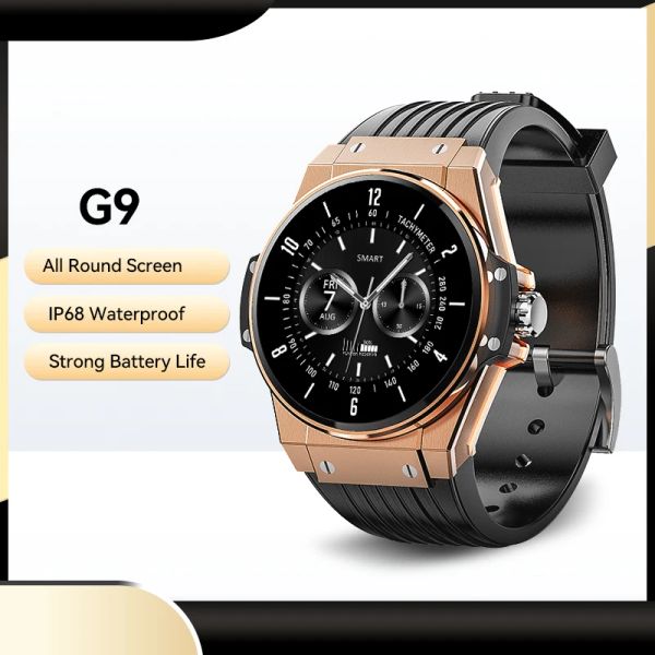Relógios G9 2021 Smart Watch Men Round Touch Screen IP68 Rastreador esportivo de fitness Sport de fitness Long Standby Smart Watch for Anroid iOS