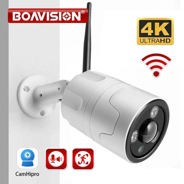 Câmeras HD 2MP 5MP 8MP Câmera IP IP Wi -Fi Segurança sem fio CCTV Fisheye Lens 180 graus Vie