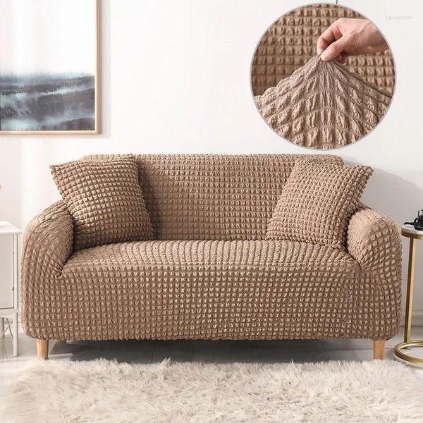 Campa a cadeira de cor sólida de quatro estações de sofá elástico Toalha de almofada de almofada simples Mulheres modernas Mulheres anti-Diretas Casca cheia