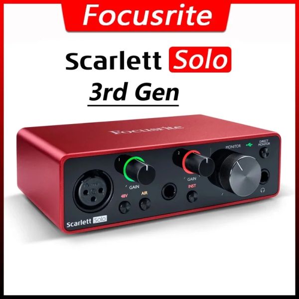 Amplificatore focusrite scarlett solista 3a generazione cuffia amplificatore audio scheda 24 bit/192khz adconverter