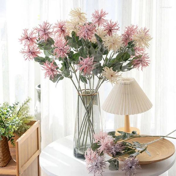 Dekoratif Çiçekler Uzun Şube Yapay Çiçek Sahte Simüle Bitkiler Diy düğün Buket Sevgililer Günü Hediye Dekorasyonu