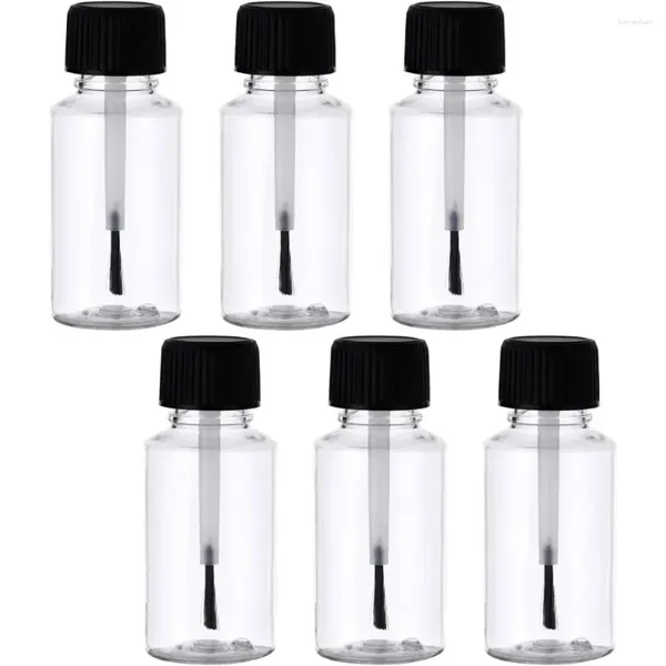 Bottiglie di stoccaggio 6pcs 5/10/15/20/30 ml Plams Riemibile per unghie ricaricabile Liquido a perdita di perdita con bottiglia cosmetica fai -da -te