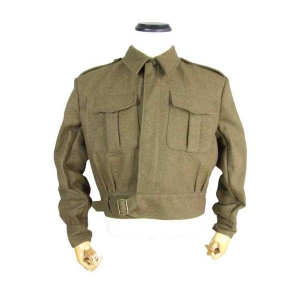 MEN039S Trailsuits im Zweiten Weltkrieg Großbritannien Britische Armee P37 Schlachtkleid Uniform Wolljacke Tunic1898043