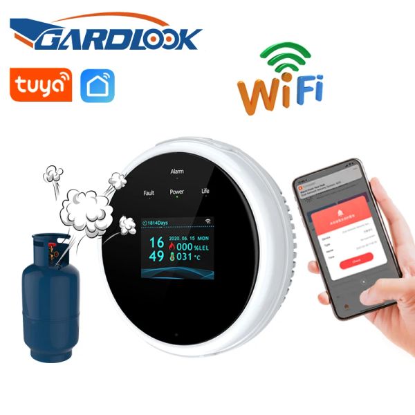 Intercom GARDLOOK WiFi LPG Perdita di perdita naturale Rilevatore combustibile naturale 433 MHz Perdite Gas Sensore Alarmante Uso facoltativo per il sistema di sicurezza domestica