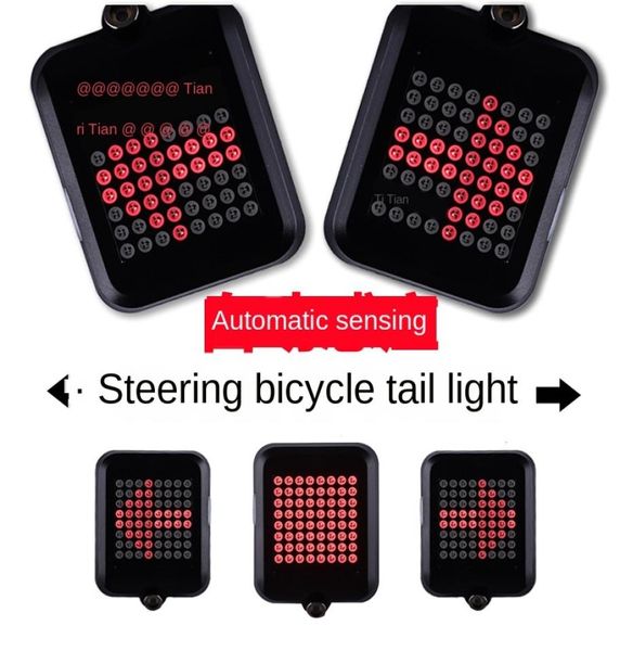 0100 Acessórios de bicicleta de montanha leve de freio de bicicleta de bicicleta de bicicleta LED AVISO DE LED LUZ USB BICYCLING LUZ NOTIDA LUZ