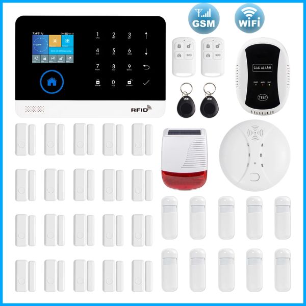 Kit kitwarwar wireless wifi gsm rfid tft siete di allarme di allarme di allarme kit app telecomandata tastiera tastiera tastiera smart home