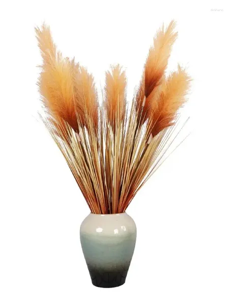 Dekorative Blumen 10pcs getrocknete Schilfblume Hochzeitsbedarf Arrangement Natural Pampas Gras für moderne Home Office Dekoration Party