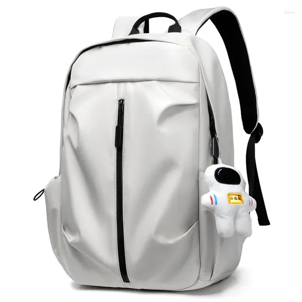 Backpack 2024 Moda feminina casual Saco de ombro de design simples de grande capacidade para viagens de 15.6 polegadas laptop unissex
