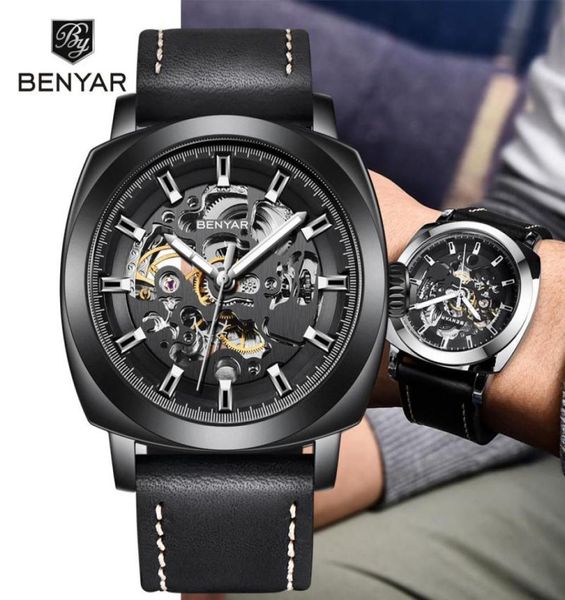 Top Brand Watch Men Automatic Machinery Fashion Sport Casual Sport Waterproof Leather Owatch per Man By5121 Owatch da polso 5796604