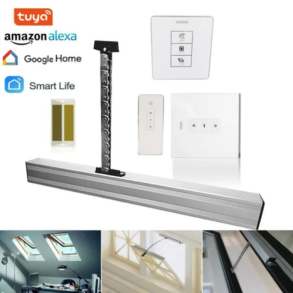 Controle 600mm Smart Home Wi -Fi Abridor de janela Tuya Acener motorizado Acedor de Cabelo Skylight com sensor de chuva