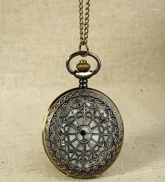 Pocket Watches Fob Vine Bronze Tone Spider Web Design Цепочка подвесной жизни водонепроницаемые Men039s Watch Anniversary Gift 1082065