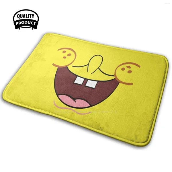 Teppichs Mund 3d 3d weicher rutscher Matten Teppich Teppich Kissen Cartoon TV Show Gesicht Farbe farbenfrohe quadratische Kopf gelbe HD Kinder Kinder