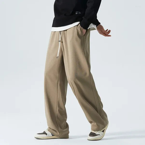 Pantaloni da uomo Summer uomini pantaloni a gamba a gamba Polyester casual Protezione solare Simple jogger di alta qualità.