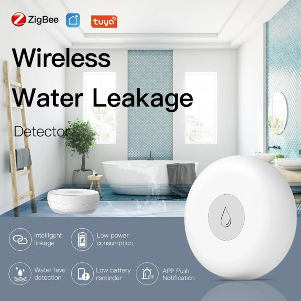 Детектор Tuya Zigbee Water Detector Detector Датчик наводнения датчик наводнения предупреждение о приложении Smart Life