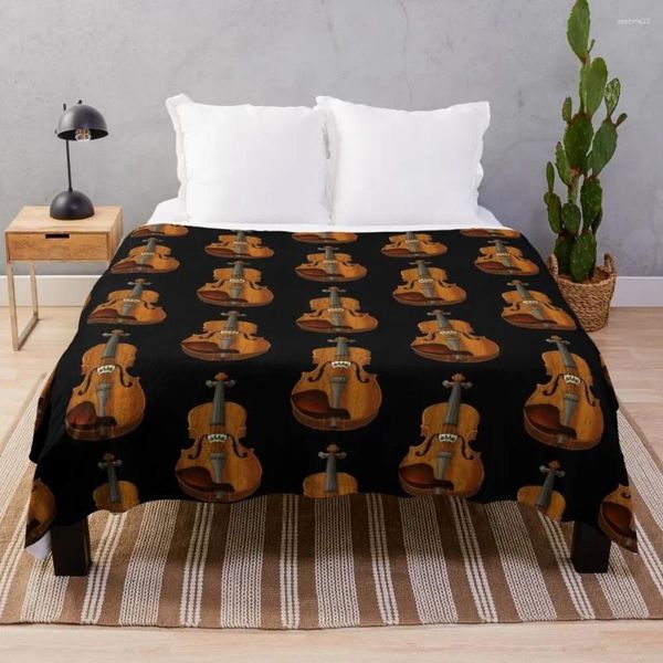 Cobertores Violino Throw Blanket vintage extra grande presente engraçado fofo