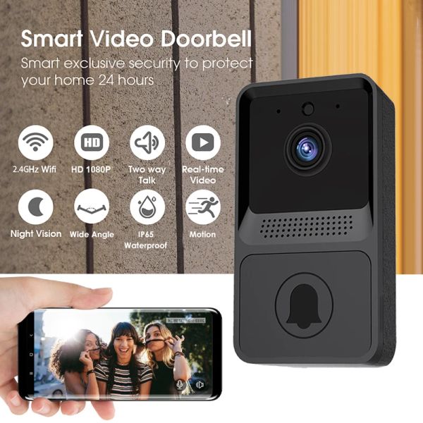 Türklingeln WiFi HD Smart Home visuelle Türklingel Hochauflösende Sicherheit Videokamera Wireless Intercom Echtzeit IR Nachtsichtüberwachung