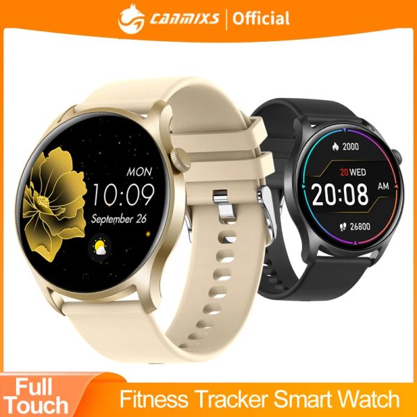 RELISÕES CANMIXS KC08 Smart Watch Women Women Touch Screen rastreador de fitness IP67 Bluetooth Smartwatch Men para Android iOS Phone